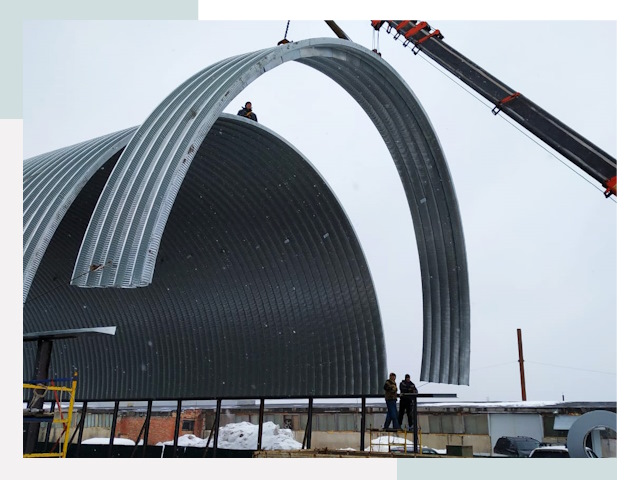 Полукруглые ангары в Фурманове